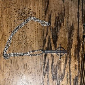 GHOST band cross necklace